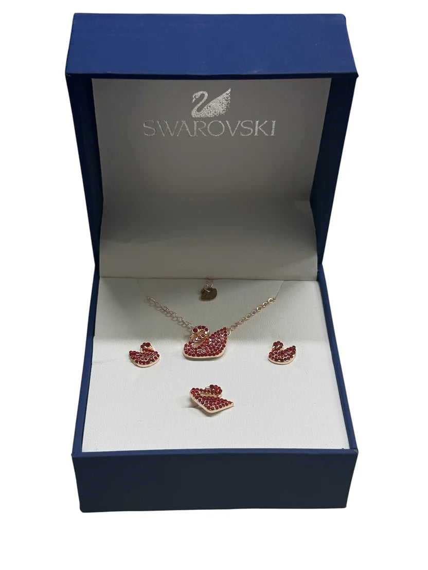 Swarovski set gift box red