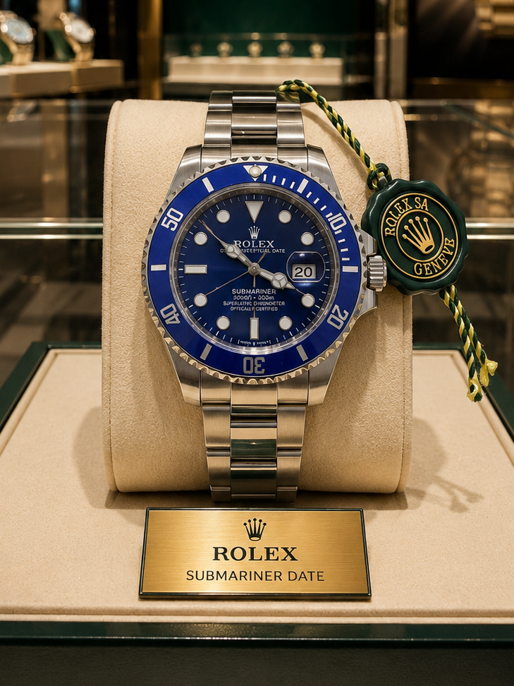 ROLEX AUTOMATIC DATE- Submariner "SMURF" OYSTER