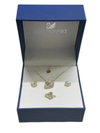 Swarovski set gift box yellow gold