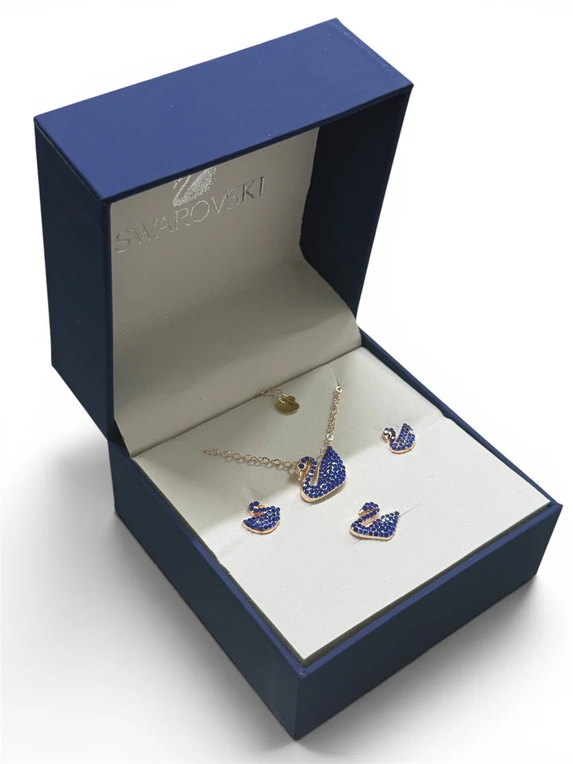 Swarovski set gift box blue
