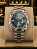 ROLEX DATE JUST "TWO TONE GREY-OYSTER"