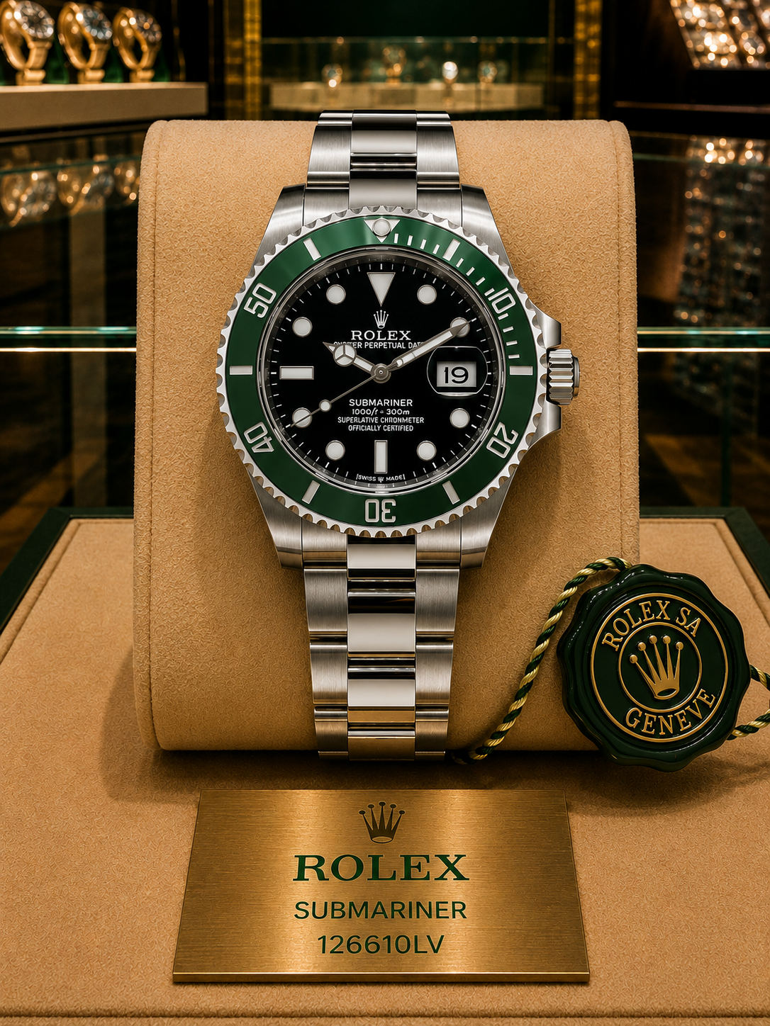 ROLEX AUTOMATIC DATE- Submariner "STARBUCKS" OYSTER