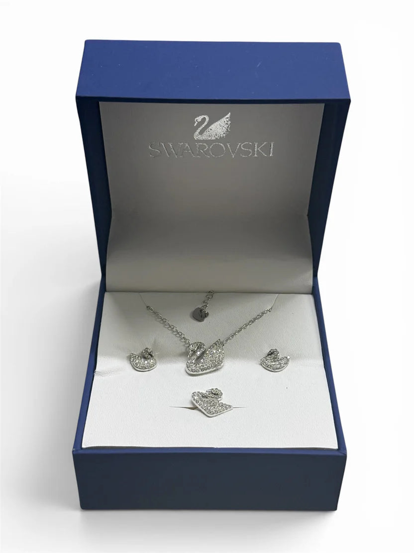 Swarovski set gift box silver