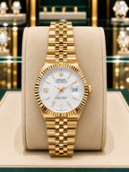 ROLEX DATE JUST"GOLD WHITE-JUBILEE"
