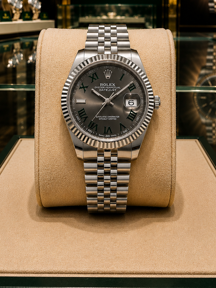 ROLEX DATE JUST"GREY-JUBILEE"
