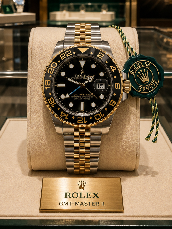 ROLEX GMT MASTER II - JUBILEE " YELLOW GOLD"