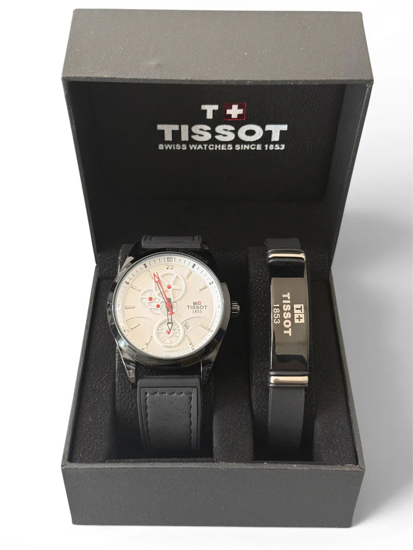 Tissot watch 40mm & bracelet set SHINY