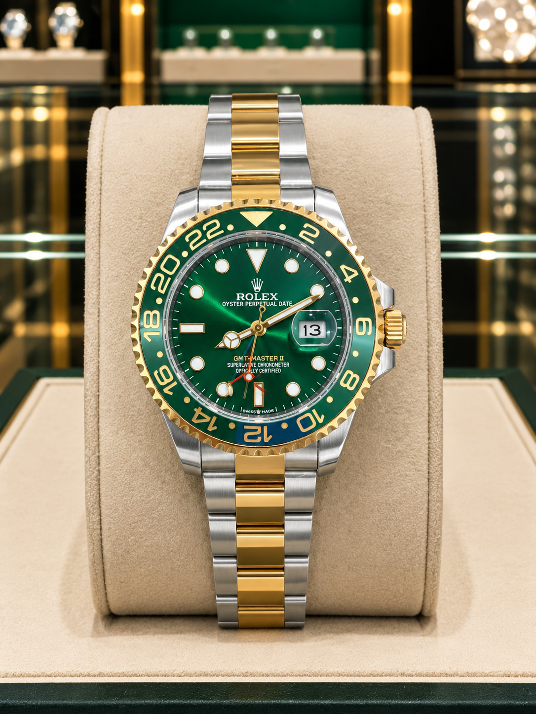 ROLEX GMT MASTER II "TWO TONE  GREEN-OYSTER"