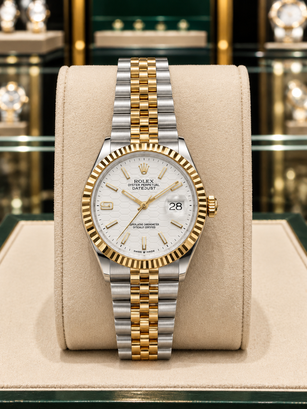ROLEX DATE JUST "TWO TONE WHITE-JUBILEE"