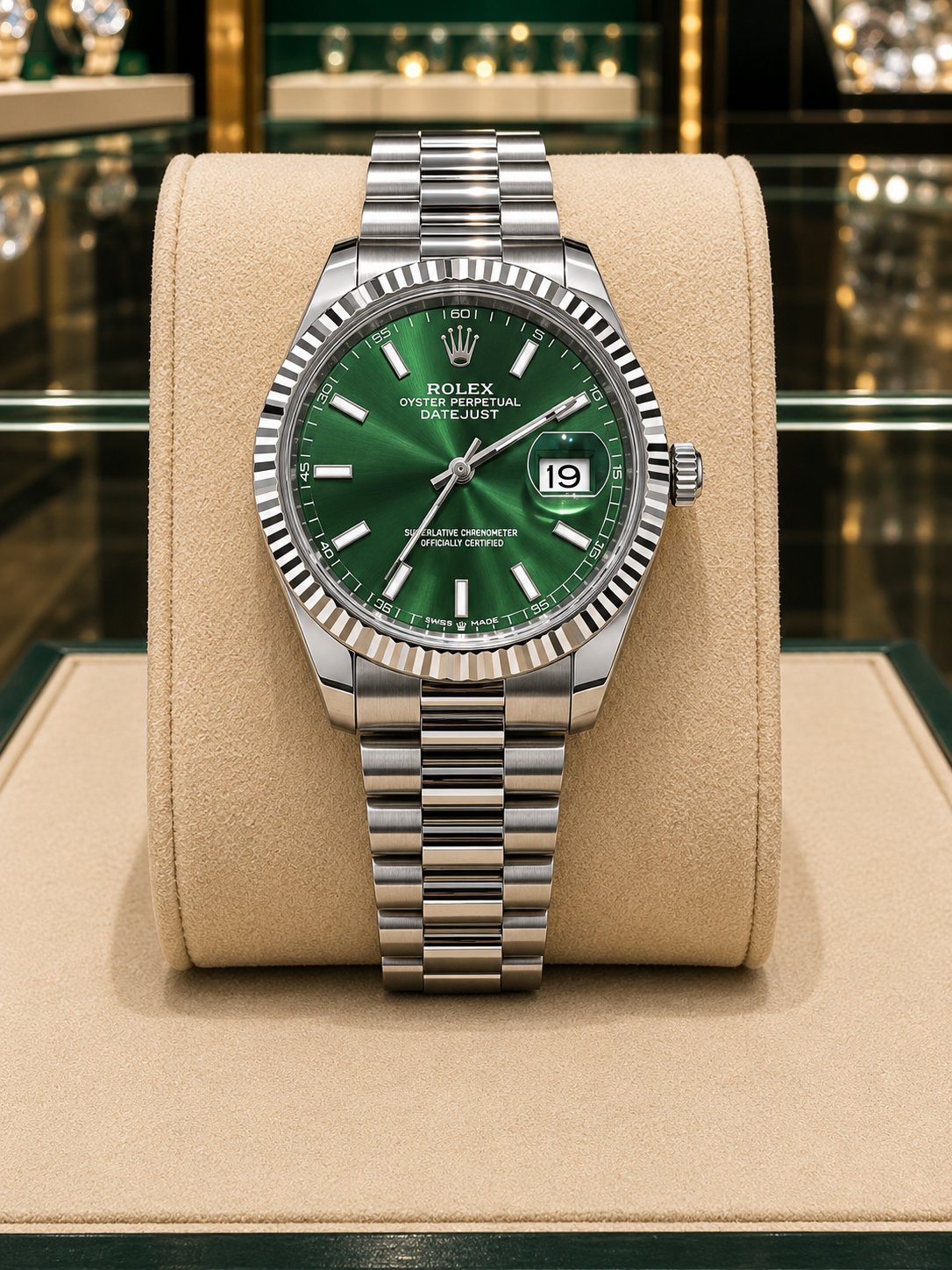 ROLEX DATE JUST "GREEN-OYSTER"