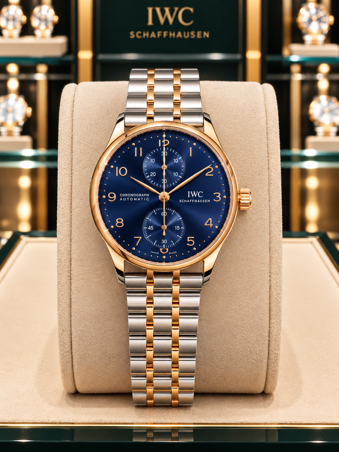 IWC SHAFFHAUSE PORTUGIESER "TWO TONE BLUE"