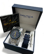 blue nautica one recycled stainless steel set