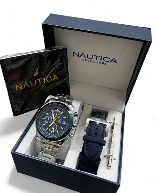 blue nautica one recycled stainless steel set