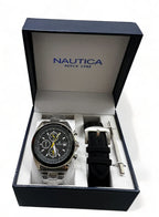 black nautica one recycled stainless steel set