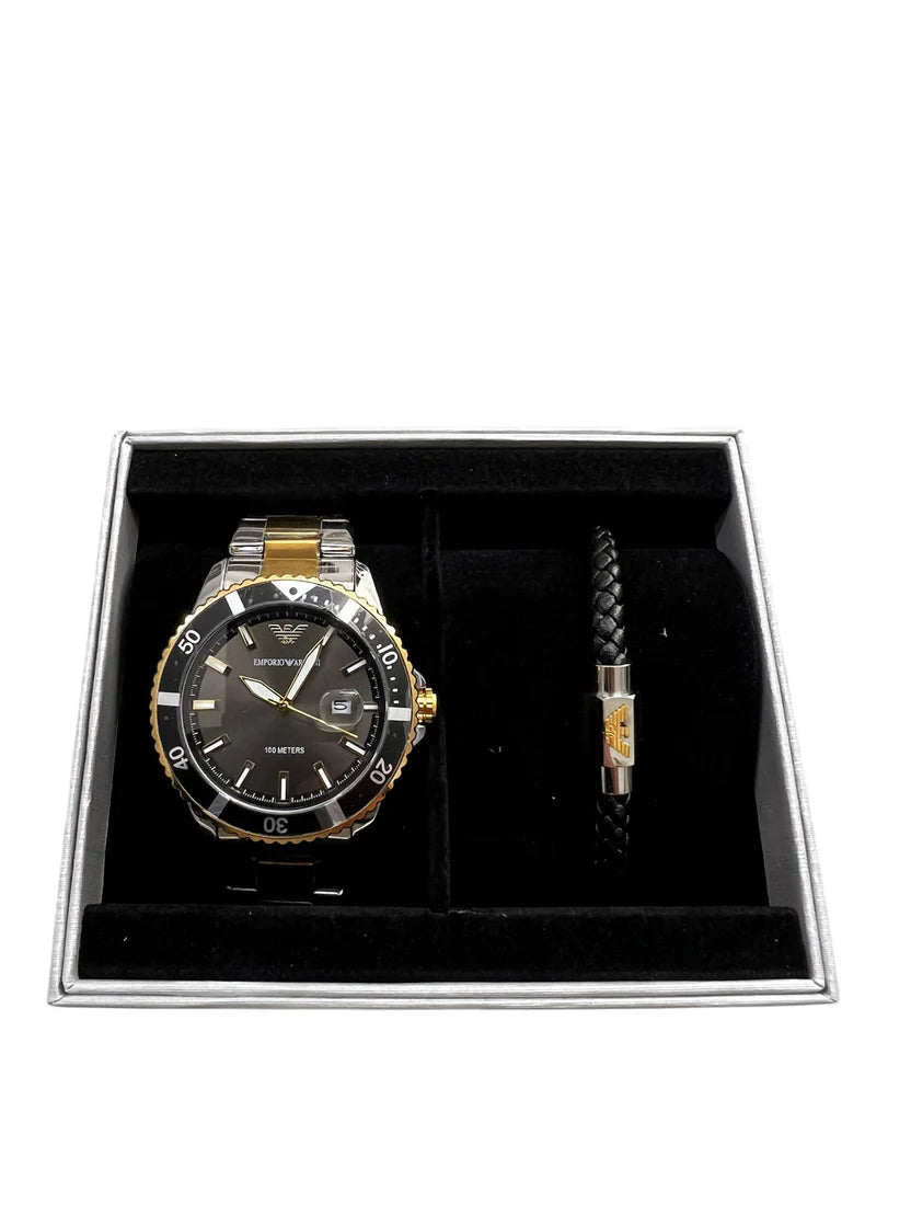 ARMANI Automatic Watch and Bracelet Set