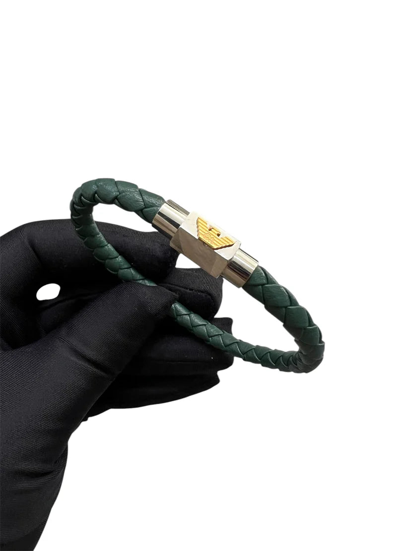 ARMANI Automatic Watch and Bracelet Set GREEN